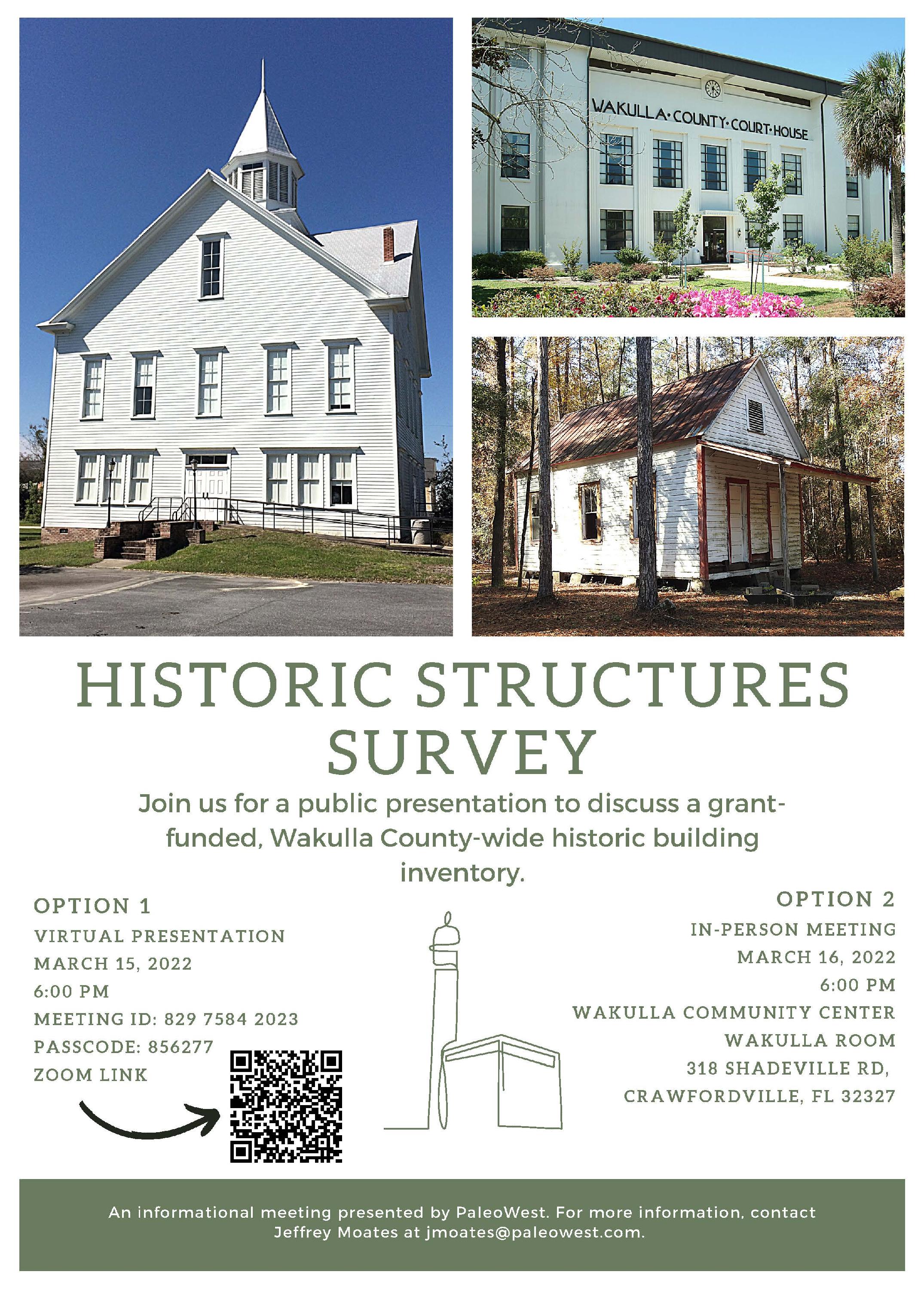 Wakulla County Historic Structures Survey Flyer